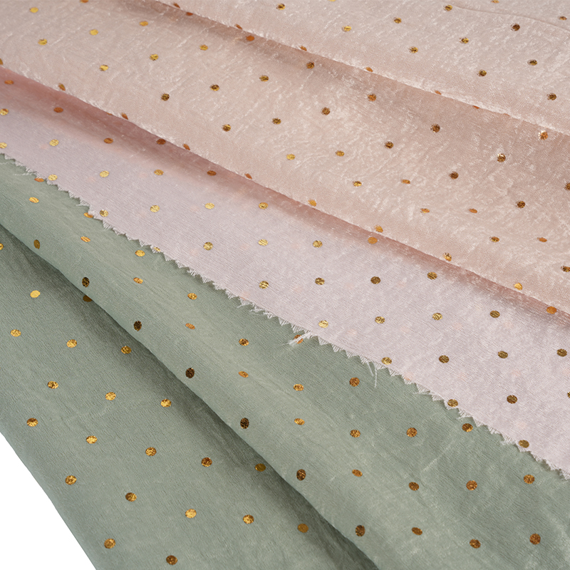 2026 Velvet Satin Airflow Xi lanh Dot Foil Dập vải
