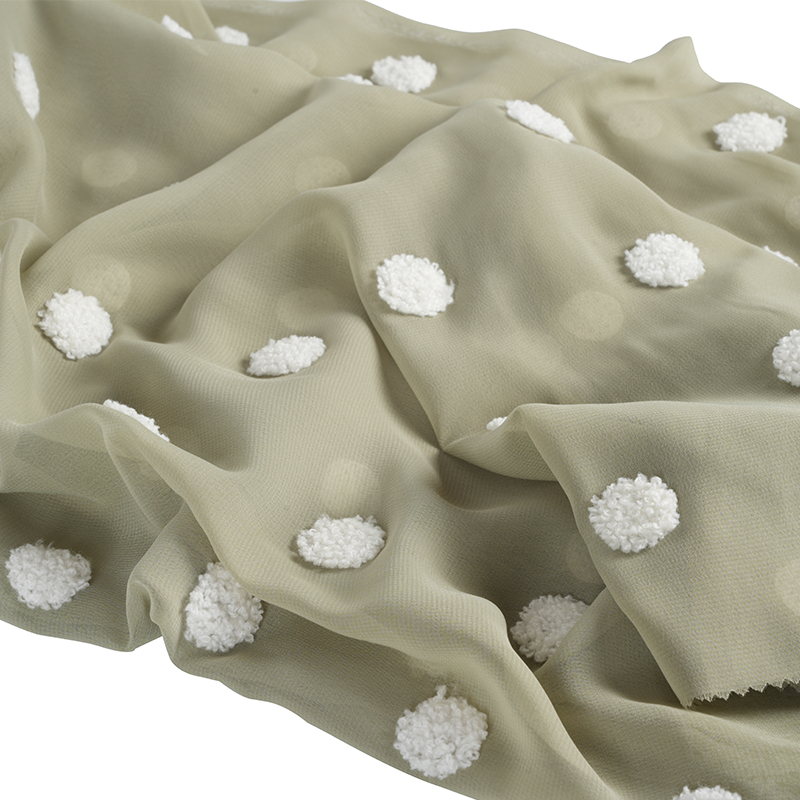 Voan phẳng 75d/18t với vải thêu khăn