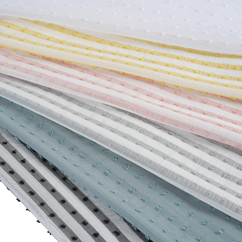 Vải in sọc Nano Crepe 75D Cationic