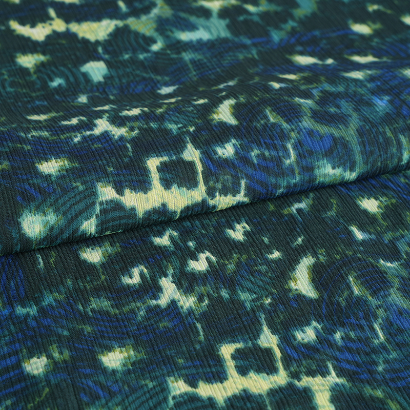 Vải in hình da báo tròn 100d Paracord Crepe Cr3