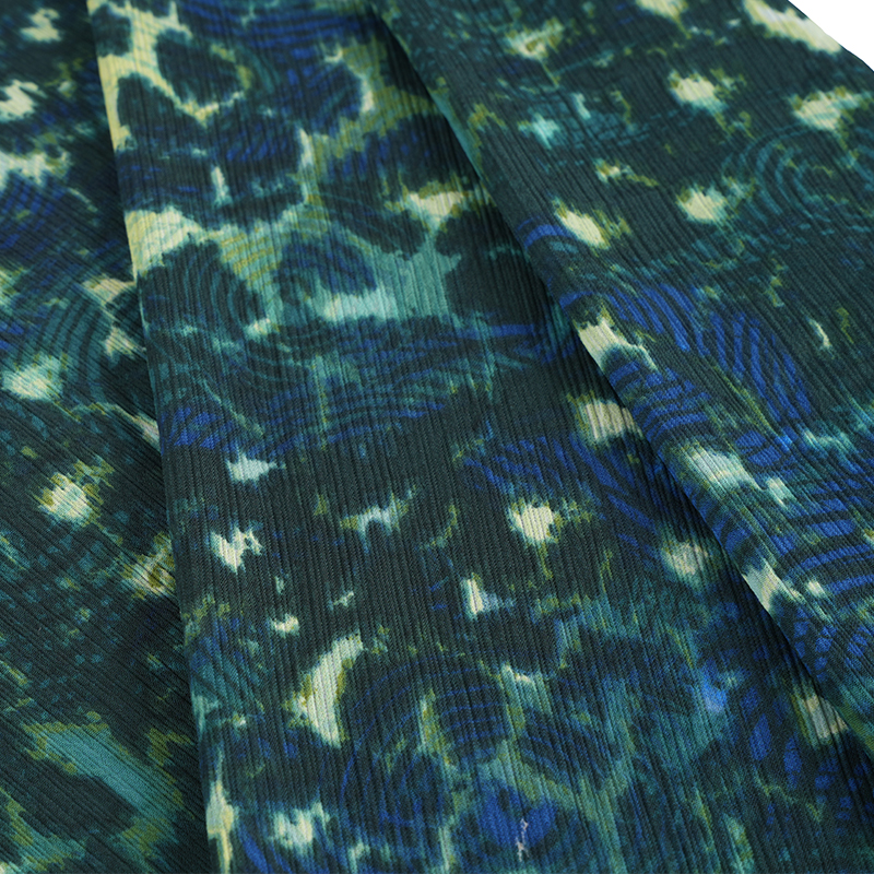 Vải in hình da báo tròn 100d Paracord Crepe Cr3