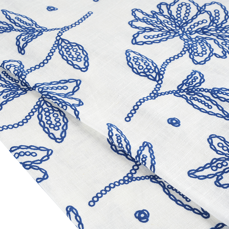 Vải in hoa vải lanh Viscose 12S