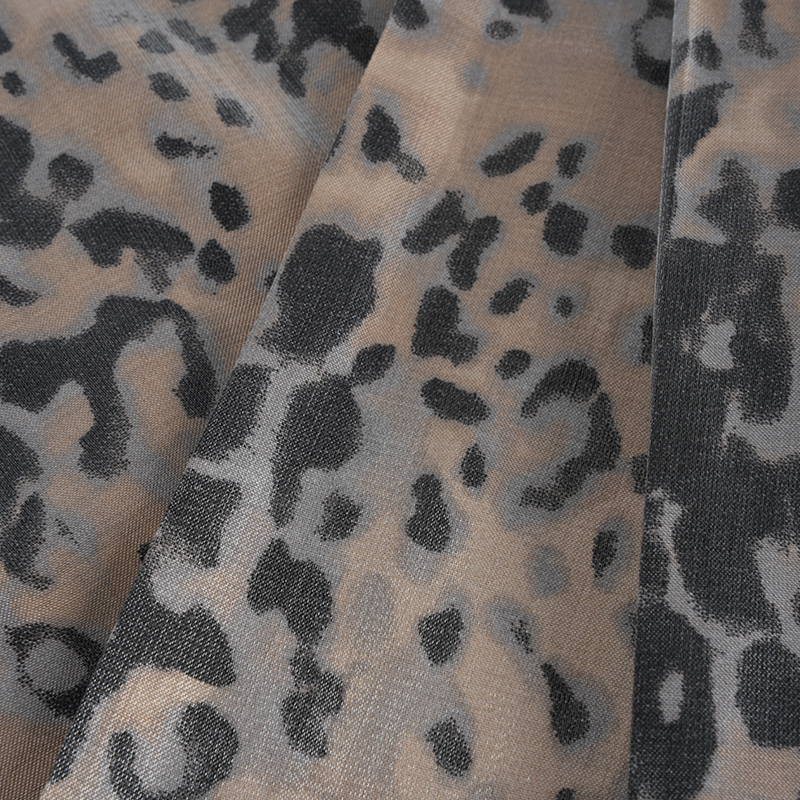 20d * 21s Vải bông da báo nhỏ màu vàng dày