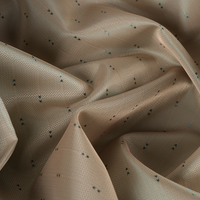 Dây tóc trắng Polyester sóng mũi tên sọc Jacquard