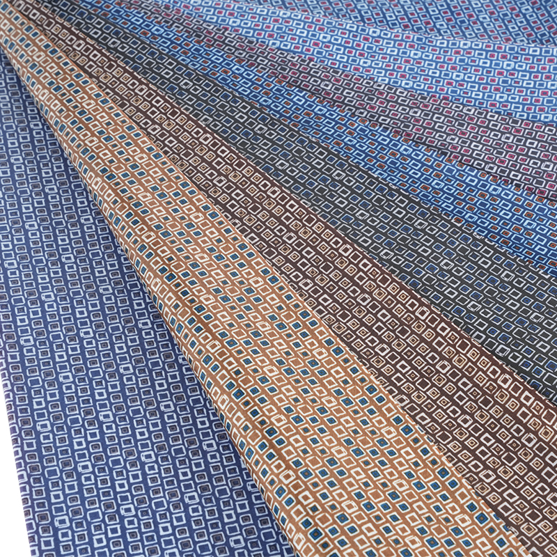 Vải in hình vuông nhỏ Taffeta 190T Polyester