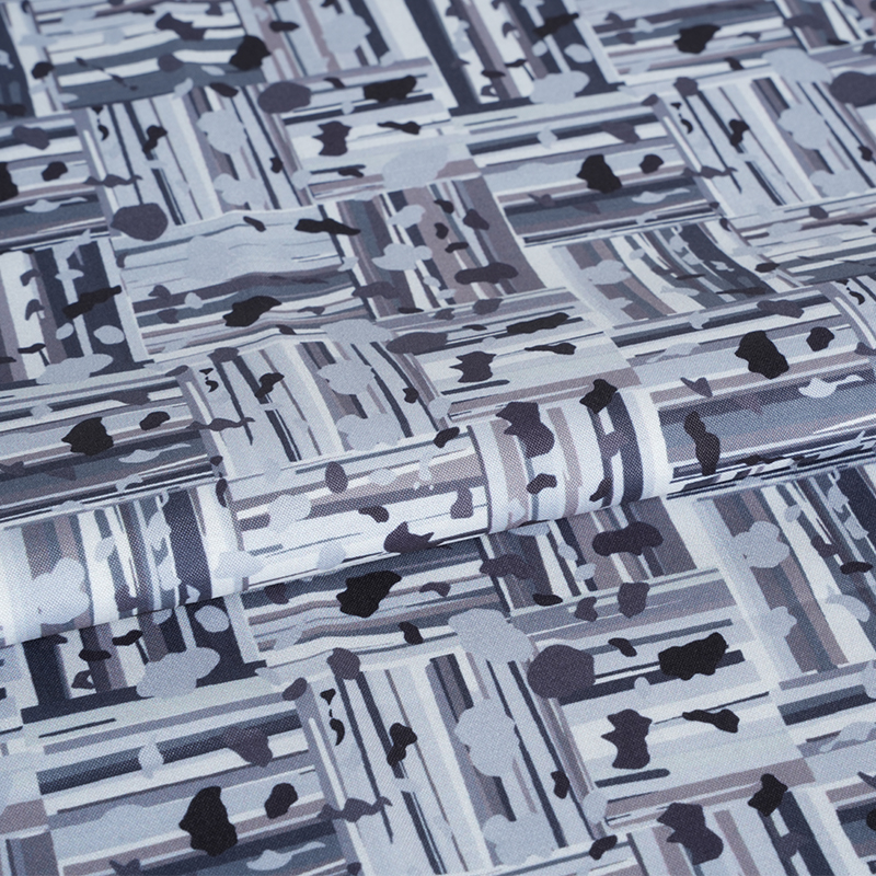 100D * 40S Cotton lụa mát Tóm tắt Khối tích cực và tiêu cực Vải in kỹ thuật số