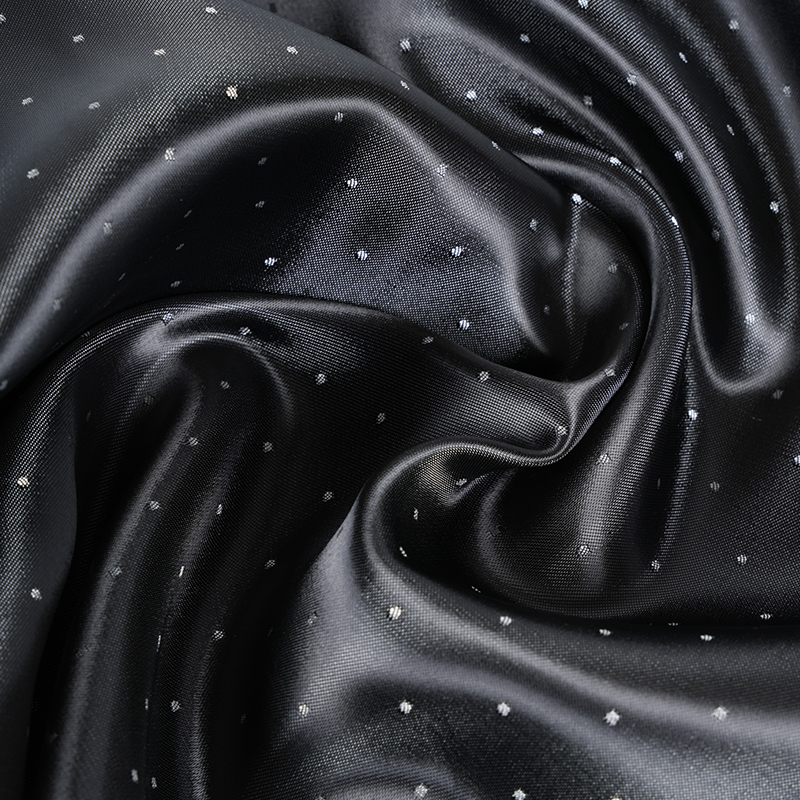 Vải Jacquard chấm Satin