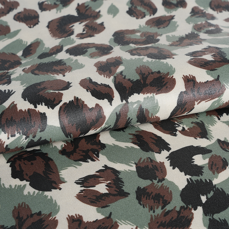 20D * 21S Bông vàng dày ba màu Vải in da báo